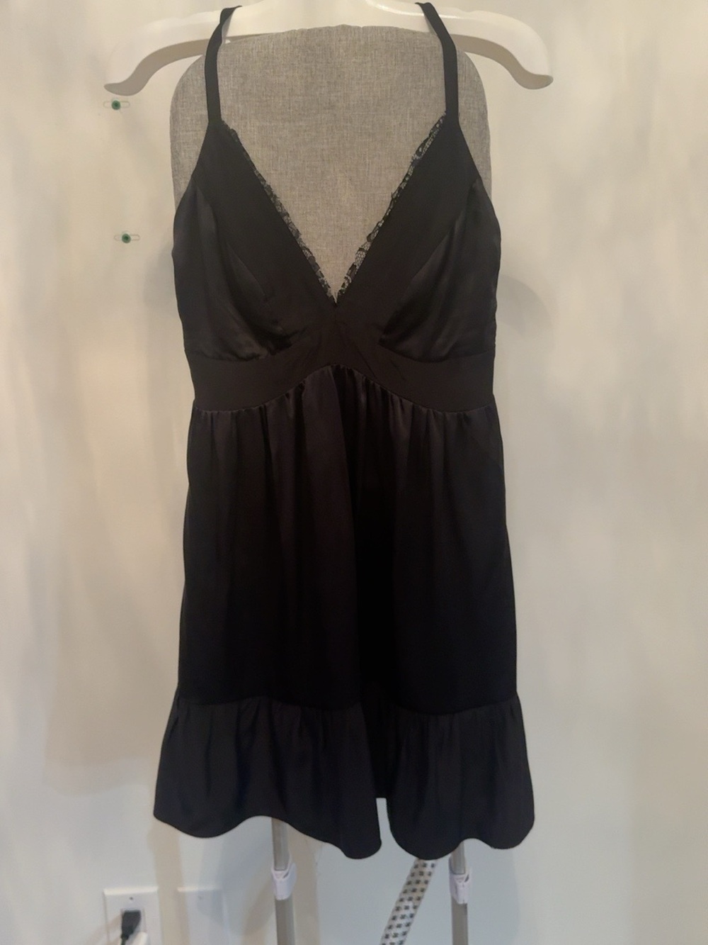 Alice & Trixie 100% Silk Black Y2K Lace Mini Dress